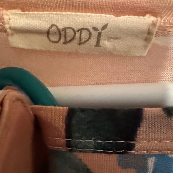 2 pc ODDY Floral Asymmetrical Skirt Set - Blue and Peach - Picture 2 of 4